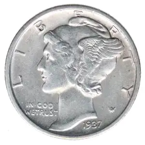 Dimes---Winged Liberty Head or Mercury 1916-1945 -Silver- 1 Dime (2)