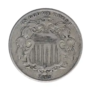 Nickel Five Cent Pieces-Shield 1866-1883