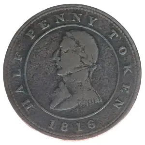 Post Colonial Issues -Private Tokens after Confederation--Copper Company of Upper Canada -copper- 1 Halfpenny