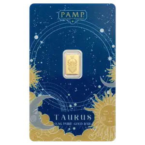 Pamp Suisse Zodiacs 0.5g Gold Bar - Taurus