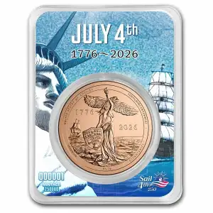 2026 Sail4th 250 1 oz Copper Round (in TEP) (2)