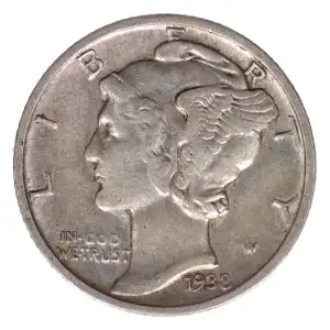 Dimes---Winged Liberty Head or Mercury 1916-1945 -Silver- 1 Dime (2)