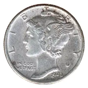 Dimes---Winged Liberty Head or Mercury 1916-1945 -Silver- 1 Dime (2)