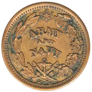 Private Tokens -Civil War Tokens (1860s)-By Composition-Copper or Brass -- 1 Token