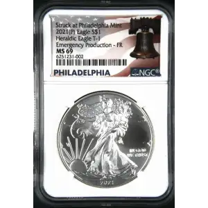 2021(P) Heraldic Eagle T-1 - FR Emergency Production Struck at Philadelphia (2)
