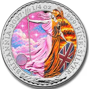 2027 1/4oz British Silver Britannia - Pink vs Atomic Edition | CCX