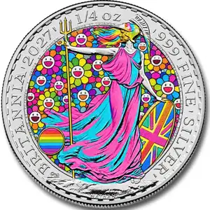 2027 1/4oz British Silver Britannia - Superflat Bloom Edition | CCX
