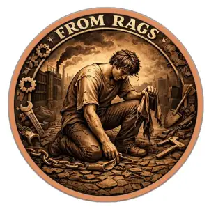 Rags to Riches  1 oz Copper Round