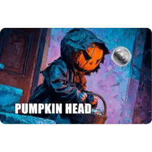2026 Liberia Pumpkin Head  1/500 oz Platinum Coin in Card (2)