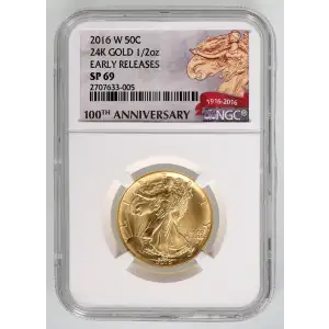 2016 24K GOLD 1/2oz EARLY RELEASES (3)