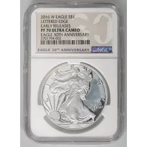 2016 W LETTERED EDGE EARLY RELEASES EAGLE 30TH ANNIVERSARY ULTRA CAMEO