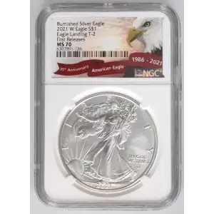 2021 W Eagle Landing T-2 First Releases Burnished Silver Eagle (3)