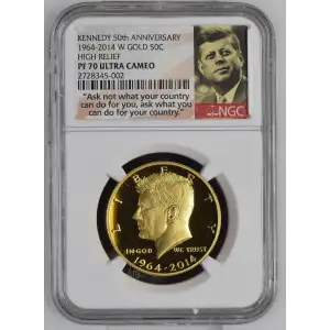 1964-2014 W HIGH RELIEF KENNEDY 50th ANNIVERSARY ULTRA CAMEO (2)