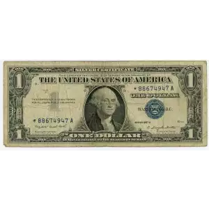 $1 1957-A blue seal. Small Silver Certificates 1620* (2)