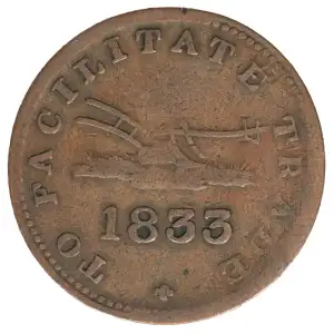 Post Colonial Issues -Private Tokens after Confederation--Copper Company of Upper Canada -copper- 1 Halfpenny (2)