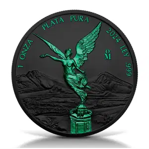 2024 Mexico Libertad Black Platinum Poison Edition  1 oz Silver Coin