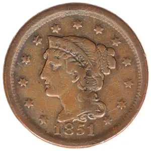 Large Cents - Braided Hair Cent (1839-1857) (2)