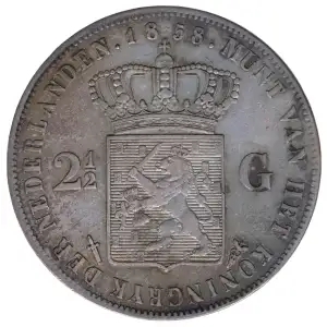 NETHERLANDS Silver 2-1/2 GULDEN