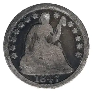 Half Dimes---Liberty Seated 1837-1873-Silver- 0.5 Dime (2)
