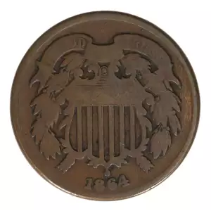 Two cent pieces-Two cent pieces 1864-73 -Copper