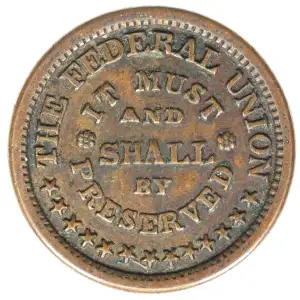 Private Tokens -Civil War Tokens (1860s)-By Composition-Copper or Brass -- 1 Token