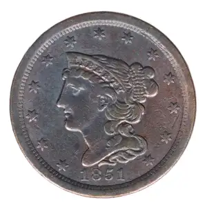 Half Cents -Braided Hair 1840-57 -Copper (2)