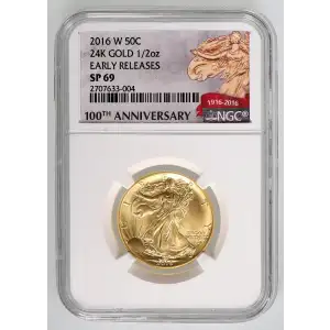 2016 24K GOLD 1/2oz EARLY RELEASES (4)