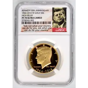 1964-2014 W HIGH RELIEF KENNEDY 50th ANNIVERSARY ULTRA CAMEO (3)