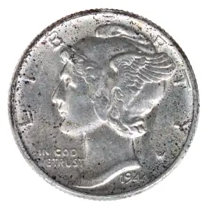 Dimes---Winged Liberty Head or Mercury 1916-1945 -Silver- 1 Dime (2)