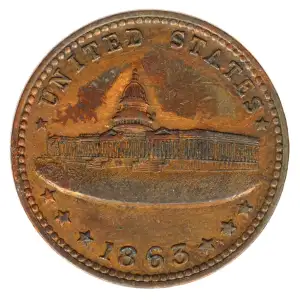 Private Tokens -Civil War Tokens (1860s)-By Composition-Copper or Brass -- 1 Token