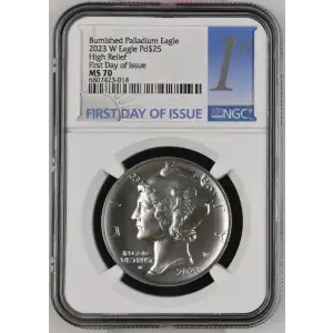 2023 W High Relief First Day of Issue Burnished Palladium Eagle (2)