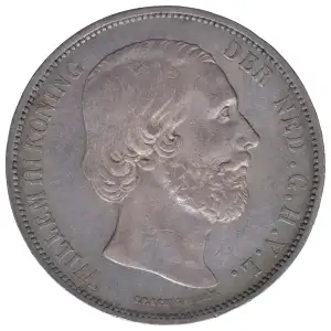 NETHERLANDS Silver 2-1/2 GULDEN (2)