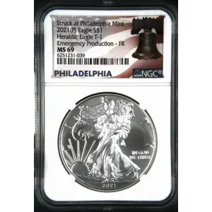 2021(P) Heraldic Eagle T-1 - FR Emergency Production Struck at Philadelphia (2)