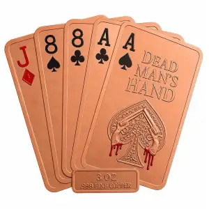 Dead Man's Hand  HR 3 oz Copper Medal