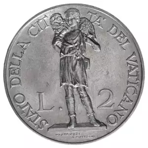 VATICAN CITY Nickel 2 LIRE