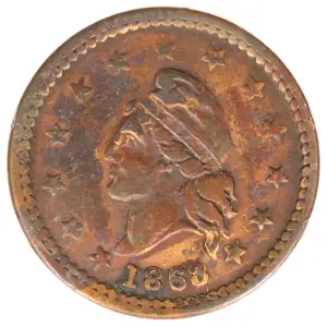 Private Tokens -Civil War Tokens (1860s)-By Composition-Copper or Brass -- 1 Token