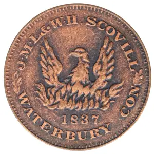 Private Tokens -Hard Times Tokens (1832-1844)- Loco Foco 1838 Copper