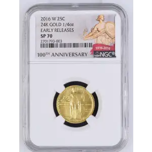 2016 24K GOLD 1/4oz EARLY RELEASES (2)