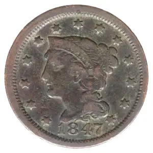 Large Cents - Braided Hair Cent (1839-1857) (2)