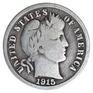 Dimes---Barber or Liberty Head 1892-1916 -Silver- 1 Dime (2)