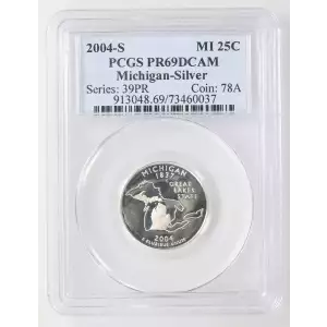 2004-S 25C Michigan Silver, DCAM