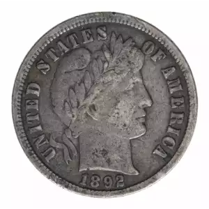 Dimes---Barber or Liberty Head 1892-1916 -Silver- 1 Dime (2)