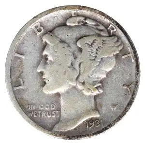 Dimes---Winged Liberty Head or Mercury 1916-1945 -Silver- 1 Dime (2)