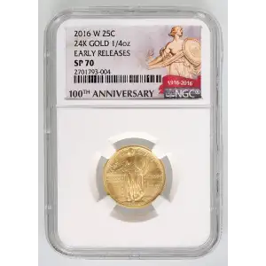 2016 24K GOLD 1/4oz EARLY RELEASES (3)