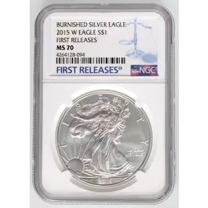 2015 W BURNISHED SILVER EAGLE FIRST RELEASES (3)