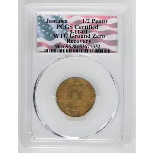 Jamaica 1/2 Penny WTC Ground Zero Recovery 09-11-2001 (2)