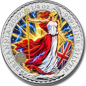 2027 1/4oz British Silver Britannia - Power-Up Aura Edition | CCX