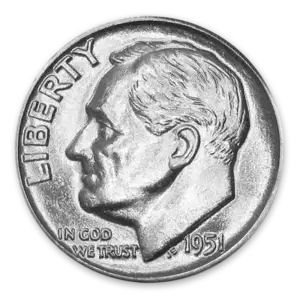 Roosevelt Dime (1946 to 1964) - Circ