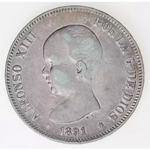 SPAIN Silver 5 PESETAS