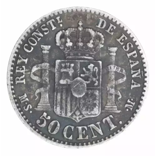 SPAIN Silver 50 CENTIMOS (2)